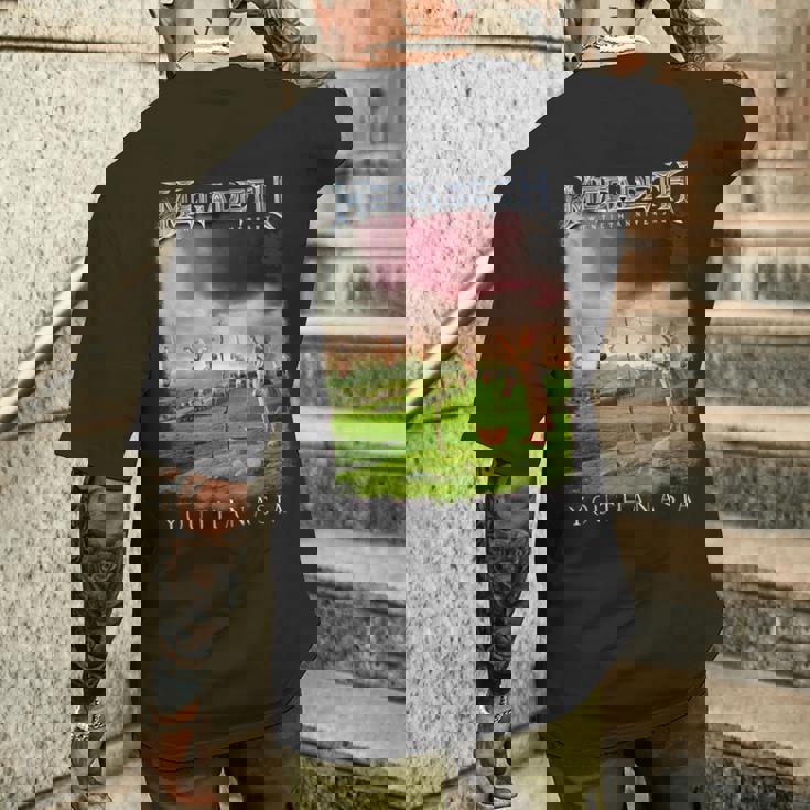 メガデス-ユーサナシア メンズTシャツ バックプリント 彼への贈り物