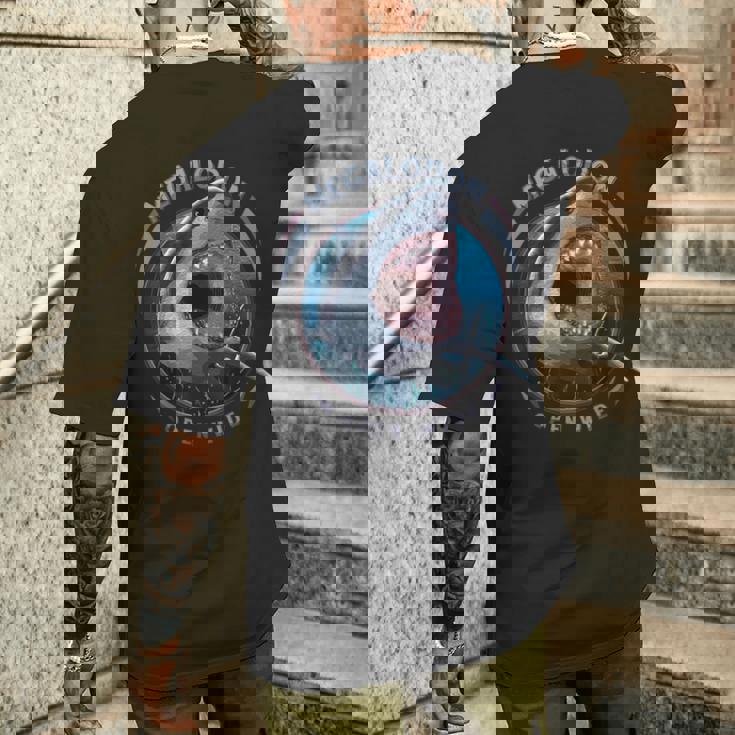 メガロドンジャイアントシャーク メンズTシャツ バックプリント 彼への贈り物