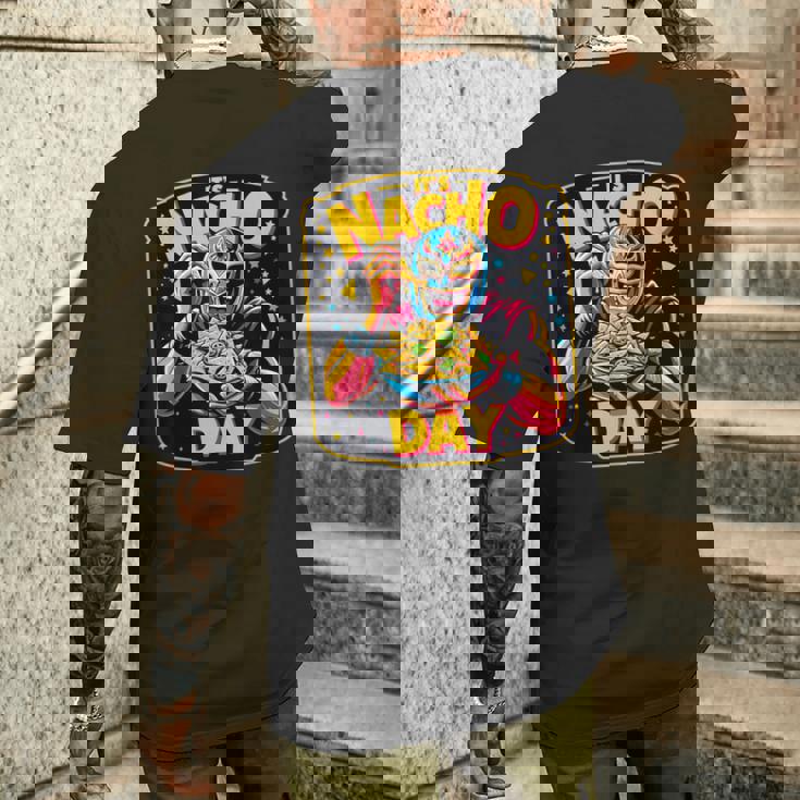 メキシコレスリング レスラー ルチャ・リブレ・ナチョ メキシコファイター メンズTシャツ バックプリント 彼への贈り物