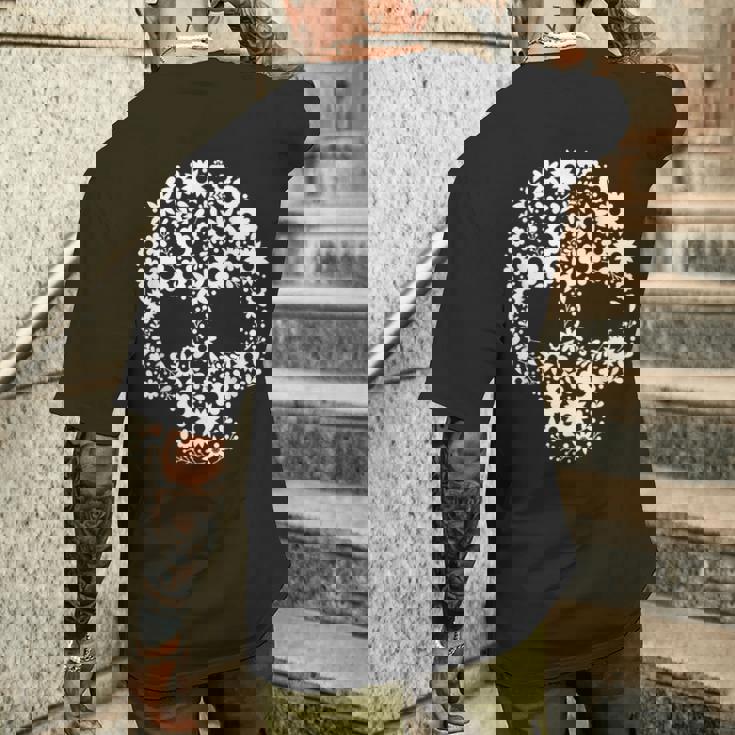 メキシコ人のための死者の日デザインのシュガースカルカラベラ メンズTシャツ バックプリント 彼への贈り物