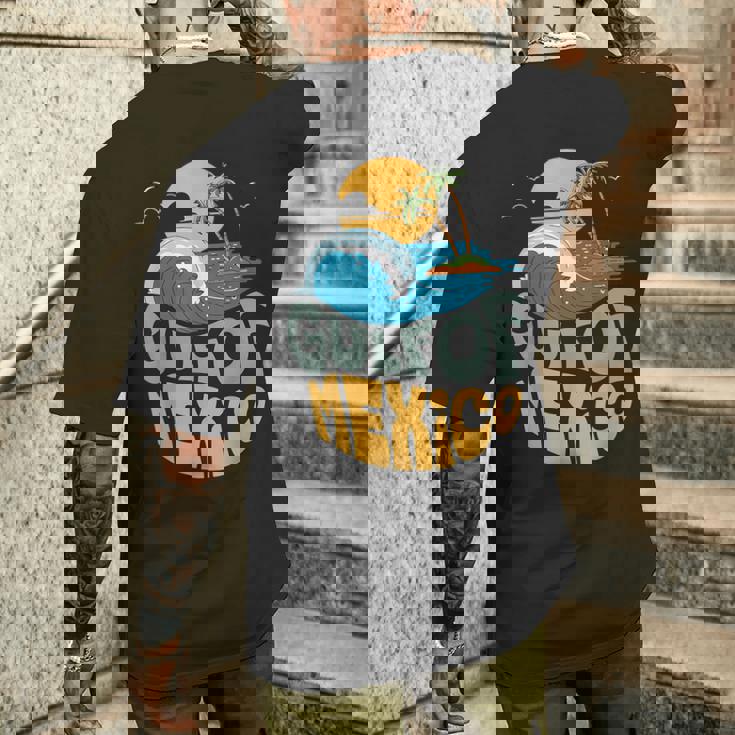 メキシコ湾 1550 レトロ ビーチ ゴルフォ・デ・メキシコ メンズ レディース メンズTシャツ バックプリント 彼への贈り物