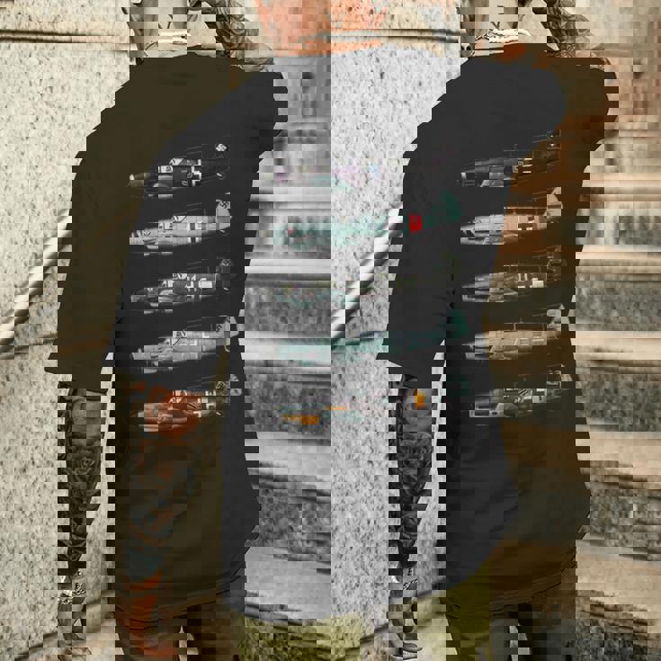 メッサーシュミットbf109ドイツww2ファイター メンズTシャツ バックプリント 彼への贈り物