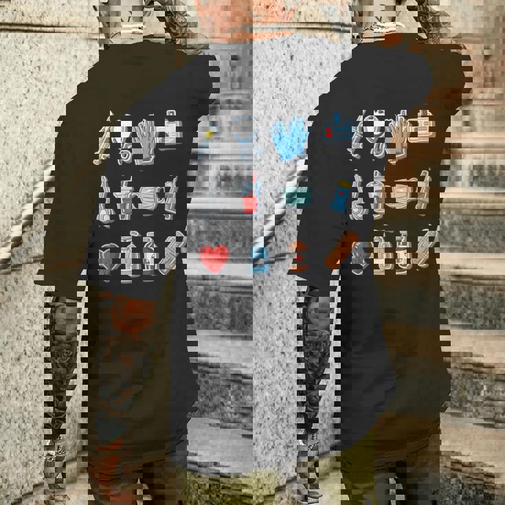 メディカル マッチング ナース 医師 医療スタッフ メンズTシャツ バックプリント 彼への贈り物