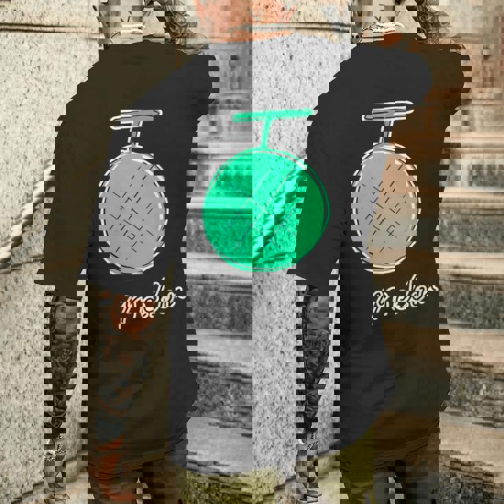 メロン Melon 『フルーツ ポップ』果物 シンプル ゆるい かわいい 落書き イラスト メンズTシャツ バックプリント 彼への贈り物