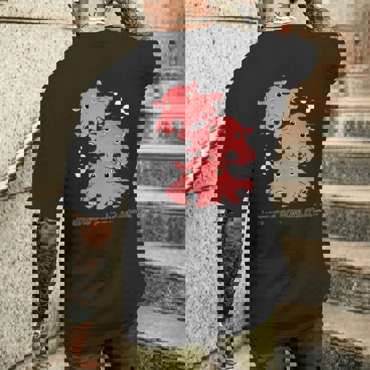 メンダコ 深海生物 Mendako メンズTシャツ バックプリント 彼への贈り物