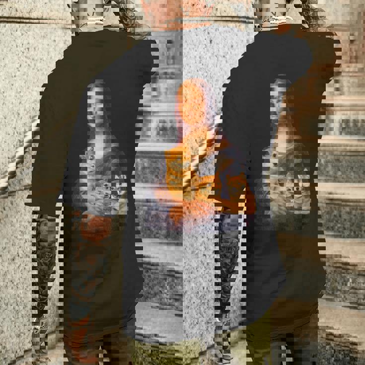 モナリザ 面白いtシャツ 柴犬 イヌ わんこ メンズ 犬好き グッズ かわいい おもしろ 面白い 服 ネタ メンズTシャツ バックプリント 彼への贈り物