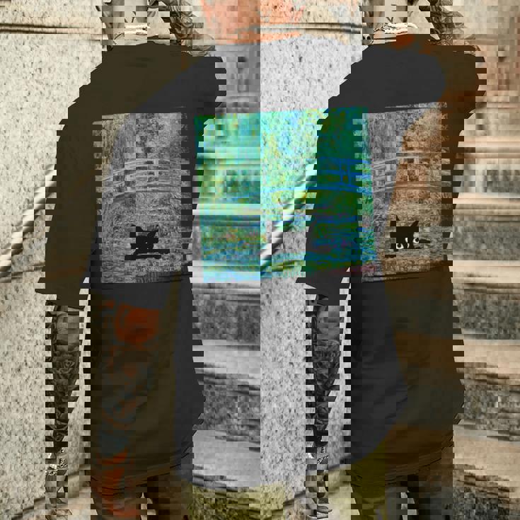 モネの睡蓮の池 メンズTシャツ バックプリント 彼への贈り物