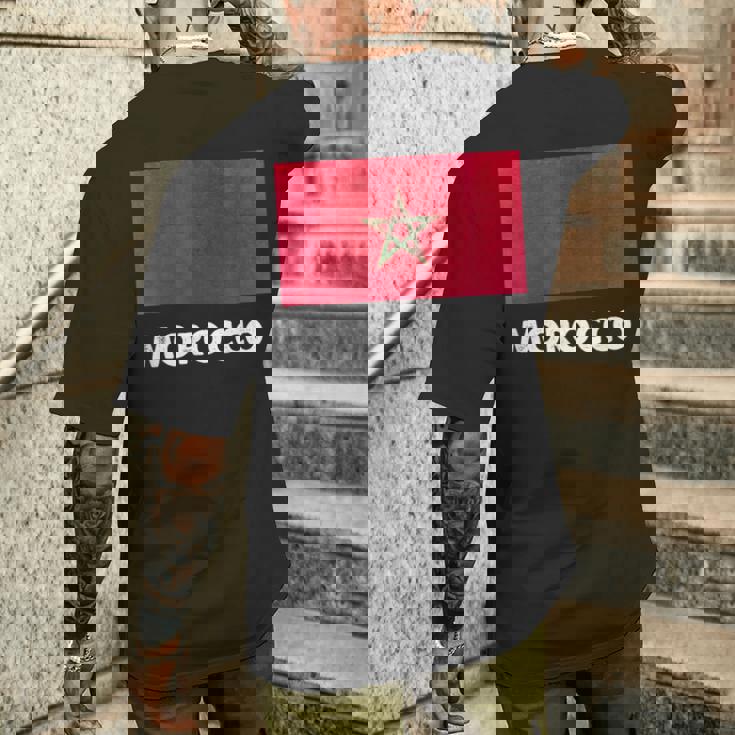 モロッコ国旗tシャツ メンズTシャツ バックプリント 彼への贈り物