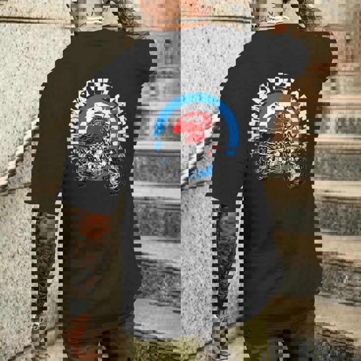 モンキーバイクピットクルーロゴ メンズTシャツ バックプリント 彼への贈り物