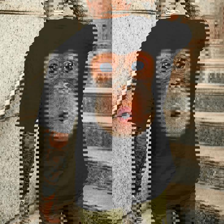 モンキーフェイスブレスファニーメンズレディースハロウィンコスチューム メンズTシャツ バックプリント 彼への贈り物