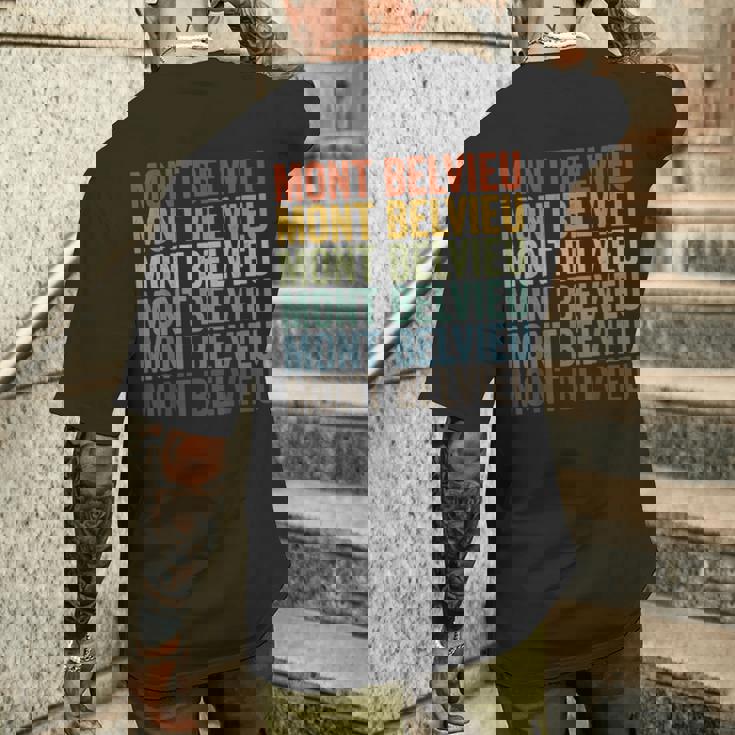 モンベルビュー シティ レトロ メンズTシャツ バックプリント 彼への贈り物