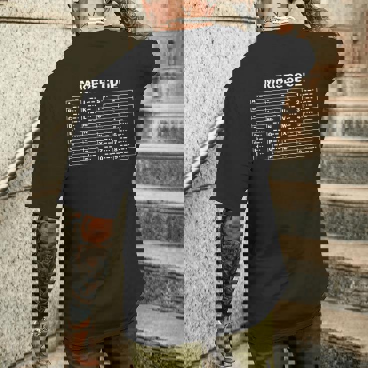モールス信号チャート文字番号翻訳者ギフト Morse Code メンズTシャツ バックプリント 彼への贈り物