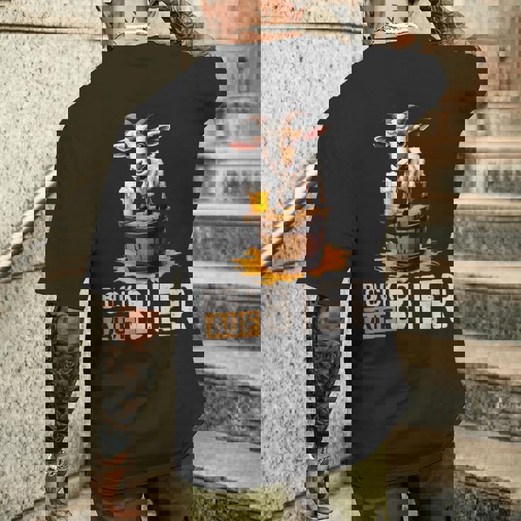 ヤギビールバレル オクトーバーフェスト ヤギヤギビールバレル メンズTシャツ バックプリント 彼への贈り物