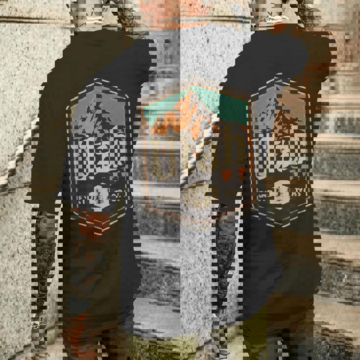 ユタ州 メンズTシャツ バックプリント 彼への贈り物