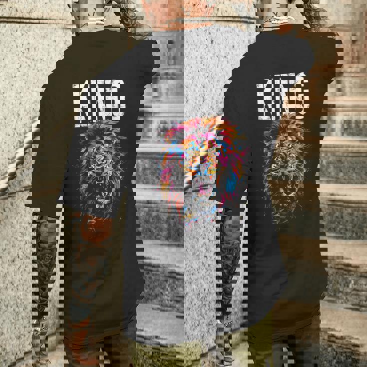 ユダのライオン 王 アフリカ ジャマイカ レゲエ ヘブライ語 イスラエル人 メンズTシャツ バックプリント 彼への贈り物