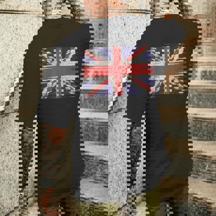 ユニオンジャック ヴィンテージ 英国国旗 ブリティッシュレトロフラッグ メンズTシャツ バックプリント 彼への贈り物