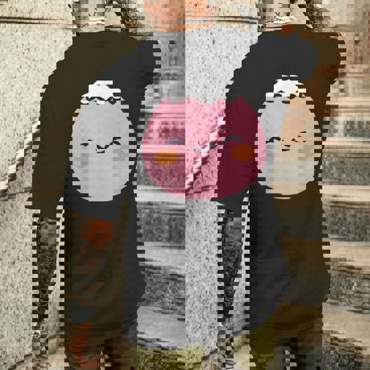 ユーモア餅 シンプルでミニマルな和スイーツ餅 Mochi メンズTシャツ バックプリント 彼への贈り物