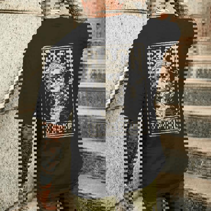 ヨハン・セバスチャン・バッハ・トゥ・ザ・フューチャー、面白いクラシック音楽 メンズTシャツ バックプリント 彼への贈り物