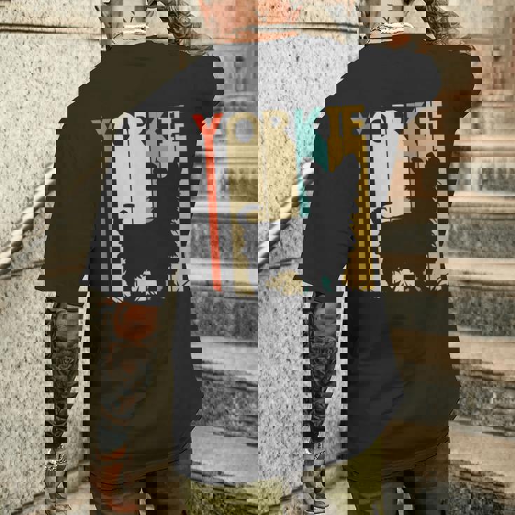 ヨークシャーテリア犬 メンズTシャツ バックプリント 彼への贈り物