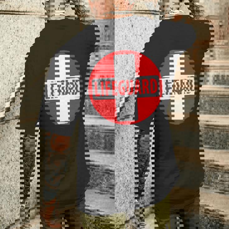 ライフガード、ベーシック。 メンズTシャツ バックプリント 彼への贈り物