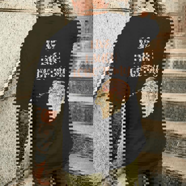 ライブ・ラフ・ロボトミー メンズTシャツ バックプリント 彼への贈り物