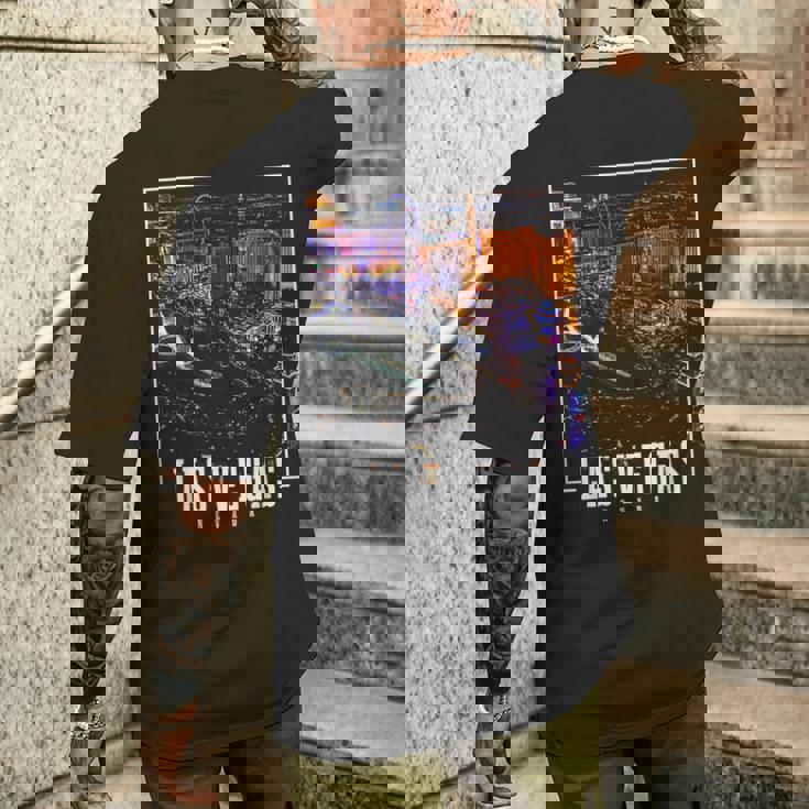 ラスベガス 夜のネバダスカイライン お土産 ラスベガス メンズTシャツ バックプリント 彼への贈り物