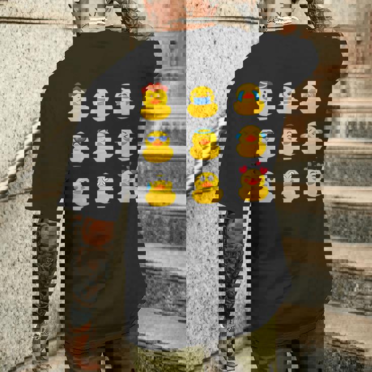 ラバーアヒル、きしむアヒル、ナインバスダック、ラバーアヒル メンズTシャツ バックプリント 彼への贈り物