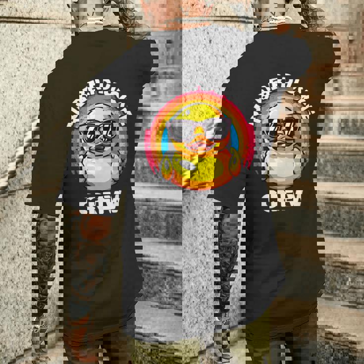 ラバーダッキークルーアイラブダックスラバーズファニーラバーダック メンズTシャツ バックプリント 彼への贈り物