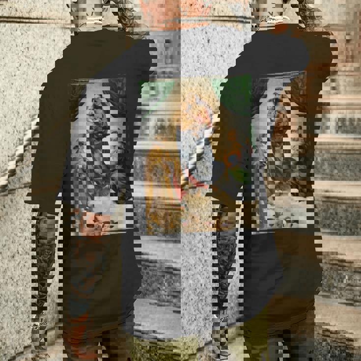 ラファエロのシスティーナ・マドンナ1513 メンズTシャツ バックプリント 彼への贈り物