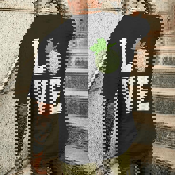 ラブカンタロープ メロン アウトフィット マスクメロン メンズTシャツ バックプリント 彼への贈り物