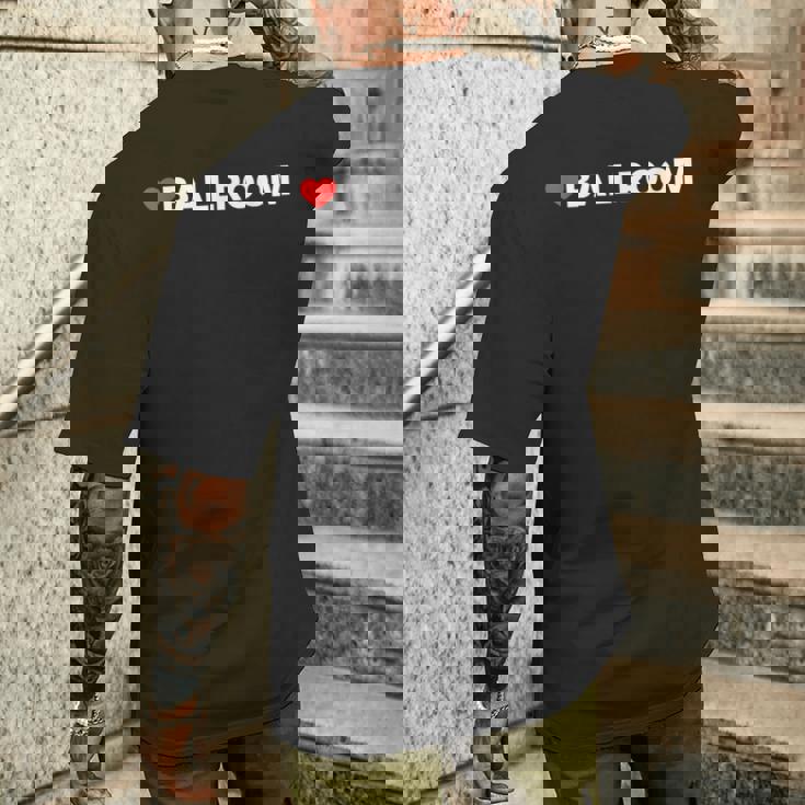 ラブボールルーム-ハート メンズTシャツ バックプリント 彼への贈り物