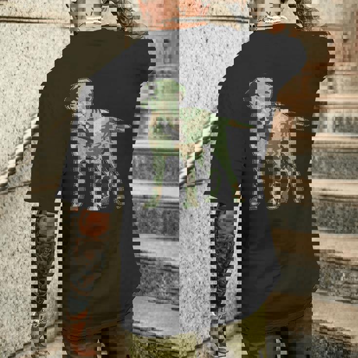 ラブラドール 迷彩 メンズTシャツ バックプリント 彼への贈り物