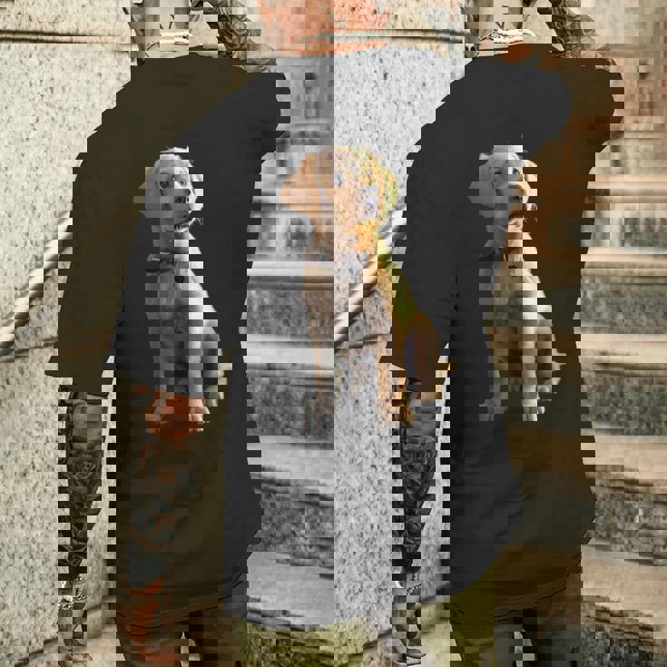 ラブラドール・レトリーバー 犬モチーフ ラブラドール かわいい ラブラドール メンズTシャツ バックプリント 彼への贈り物