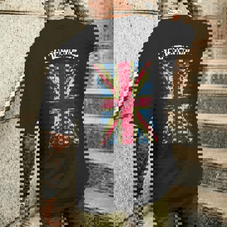 リバプール ギフト リバプール イングランド グレートブリテン メンズTシャツ バックプリント 彼への贈り物