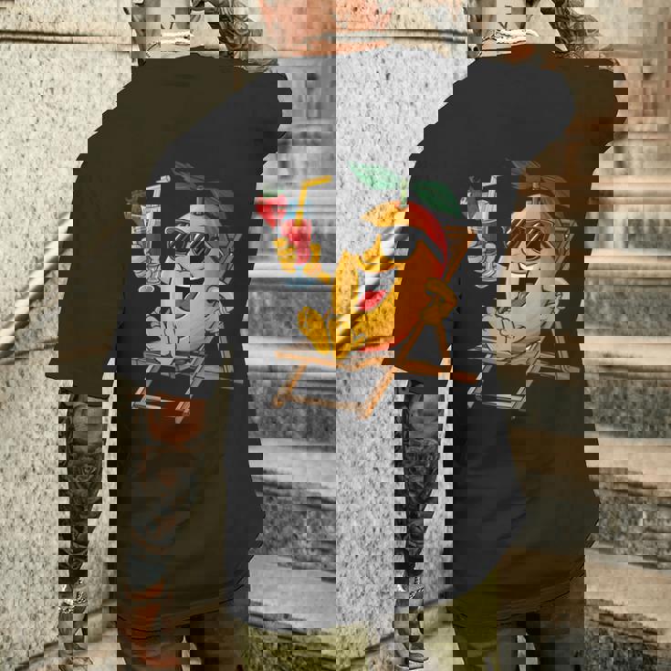 リラックスフルーツマンゴー メンズTシャツ バックプリント 彼への贈り物