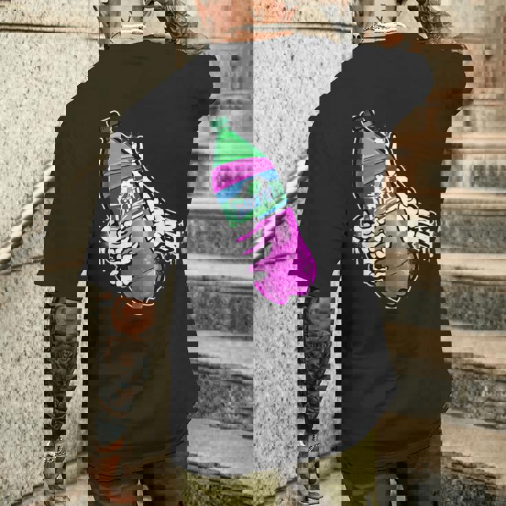 リーンシャツ、パープルドランク、ダーティーダブルカップ、リーンラインスモーク メンズTシャツ バックプリント 彼への贈り物