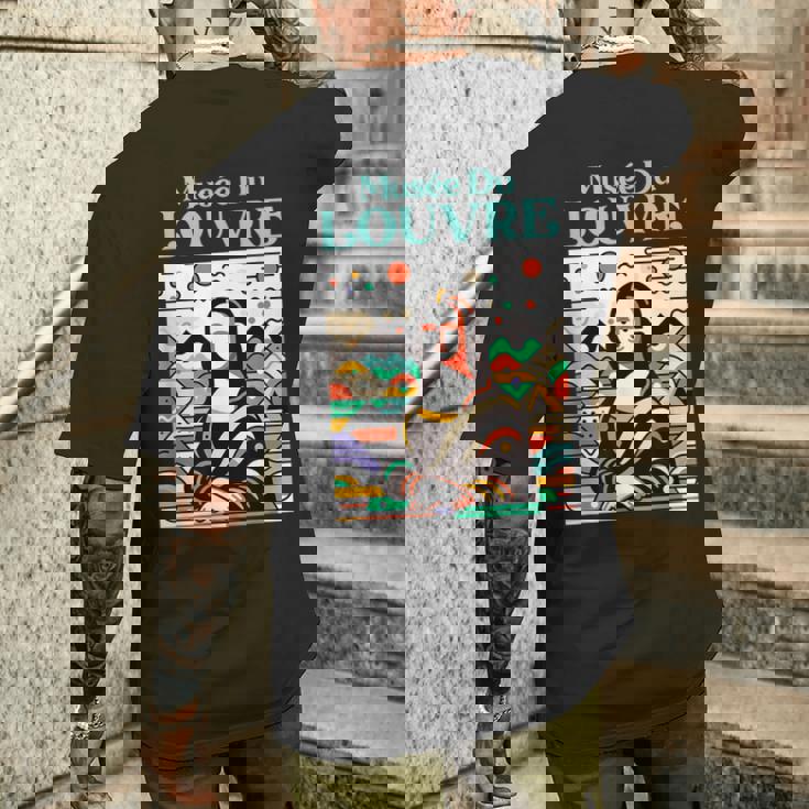 ルーヴル美術館 アールデコ モナリザ メンズTシャツ バックプリント 彼への贈り物