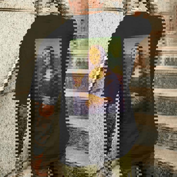 レオナルド・ダ・ヴィンチによるモナ・リザ メンズTシャツ バックプリント 彼への贈り物