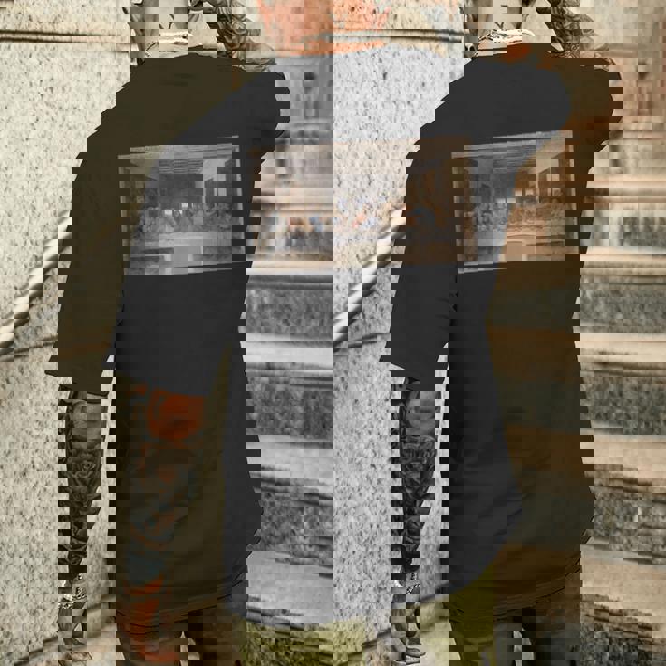 レオナルド・ダ・ヴィンチ作 最後の晩餐L'ultima Cena メンズTシャツ バックプリント 彼への贈り物