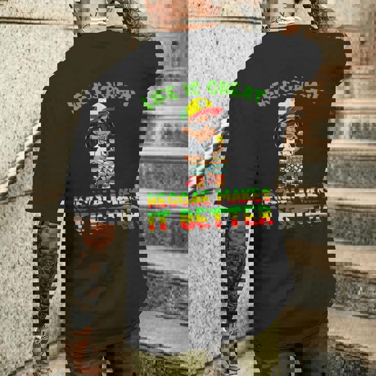 レゲエジャマイカ音楽 ラスタラスタファリレゲエ メンズTシャツ バックプリント 彼への贈り物