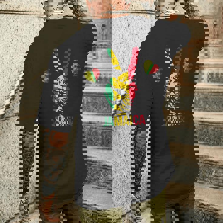 レゲエラスタカラーズ レッド グリーン イエロー ジャマイカ メンズTシャツ バックプリント 彼への贈り物