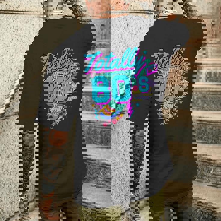 レトロ 1980年代 カラフル 80年代 面白い 80 レイブ テーマ パーティー メンズTシャツ バックプリント 彼への贈り物