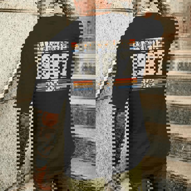 レトロ 38 年 ヴィンテージ 1987年 創業 38 周年 メンズTシャツ バックプリント 彼への贈り物