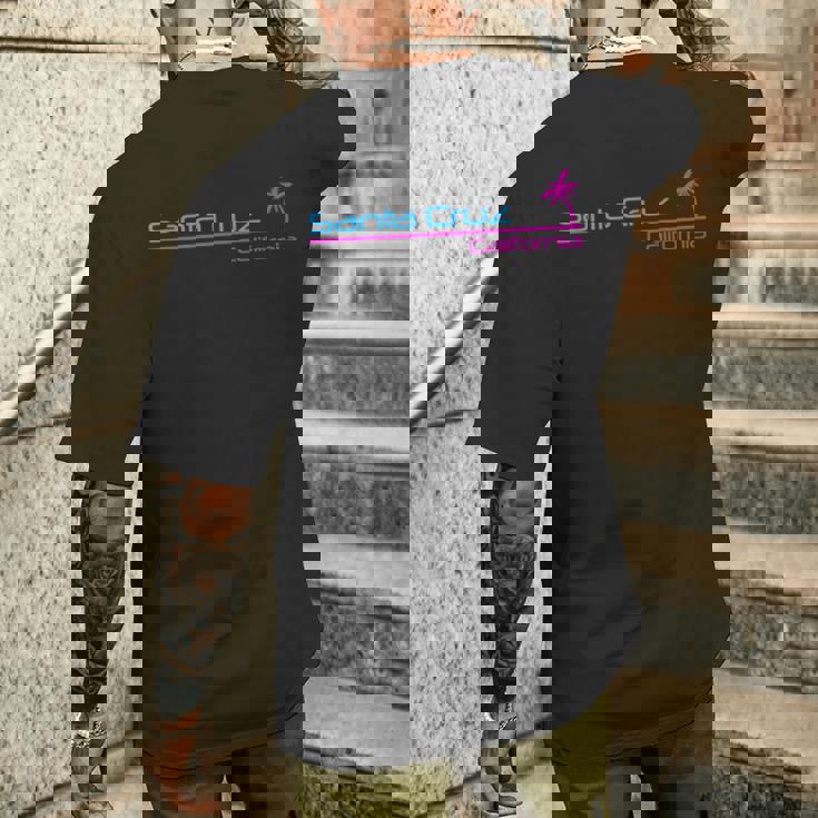 レトロ サンタ クルス カリフォルニア メンズTシャツ バックプリント 彼への贈り物