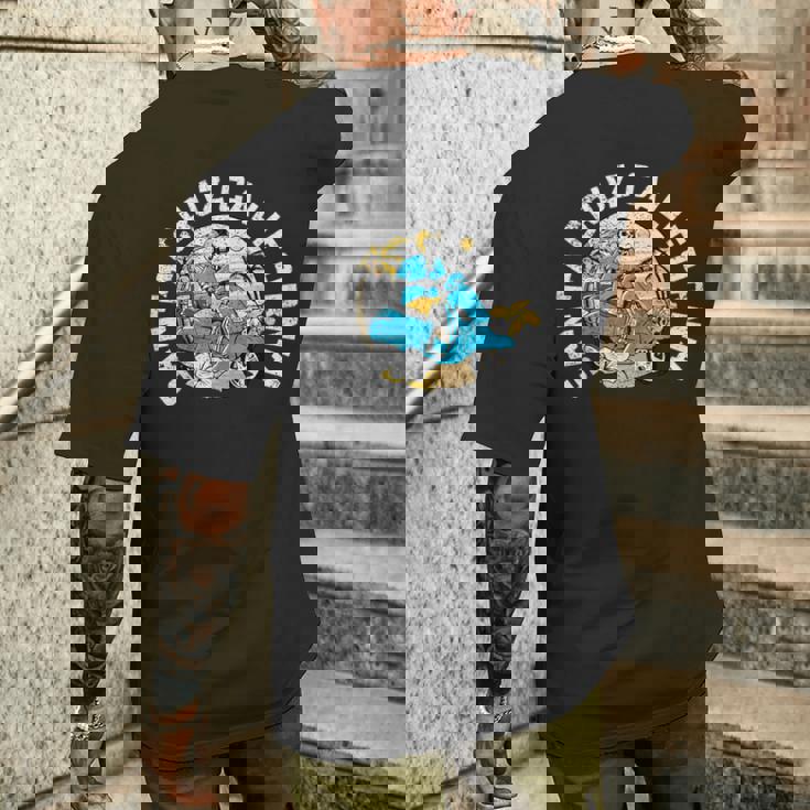 レトロ スケルトン ビーチ サンタクルーズ メンズTシャツ バックプリント 彼への贈り物