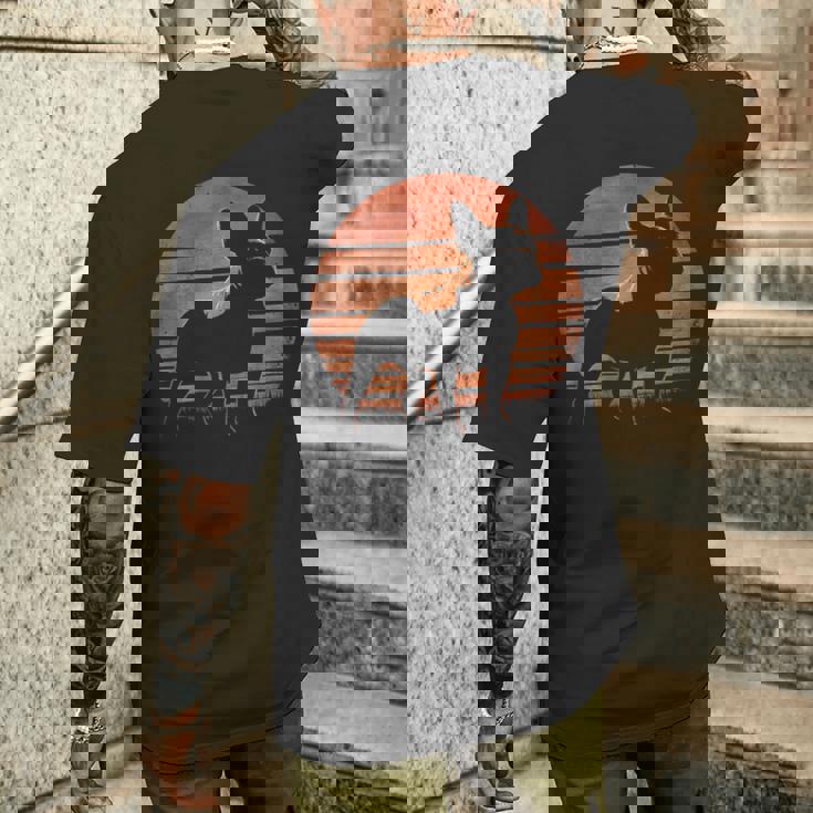 レトロ デザイン フレンチ ブルドッグ メンズTシャツ バックプリント 彼への贈り物