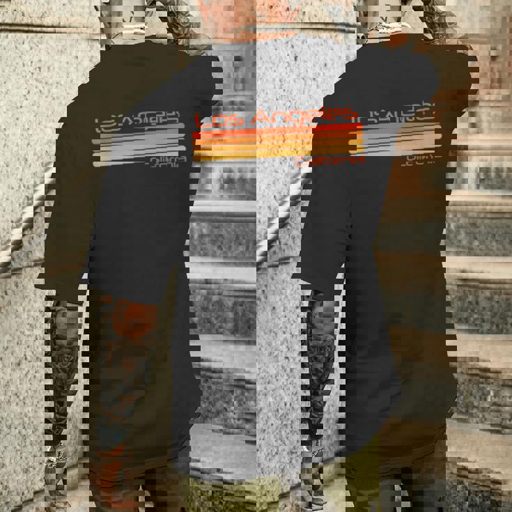 レトロ ロサンゼルス カリフォルニア メンズTシャツ バックプリント 彼への贈り物