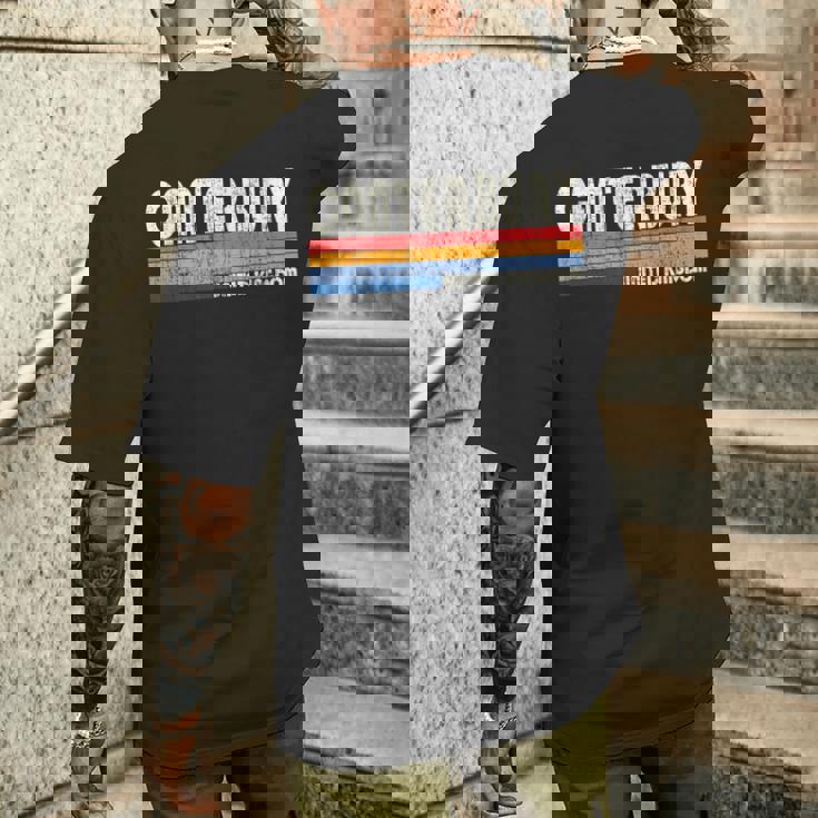 レトロ ヴィンテージ 70年代80年代スタイル カンタベリー イギリス メンズTシャツ バックプリント 彼への贈り物