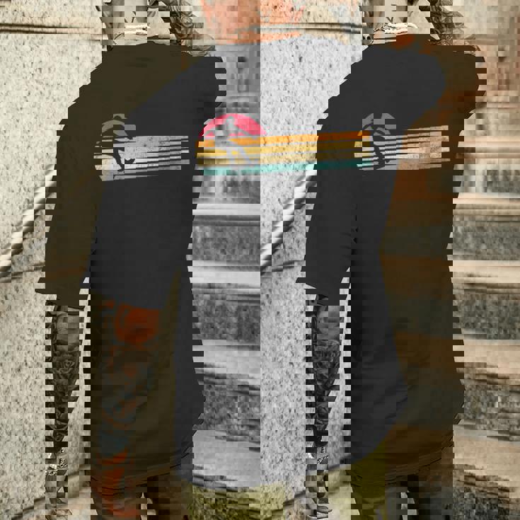 レトロ ヴィンテージ スケートボーダーシルエット スケートボード メンズTシャツ バックプリント 彼への贈り物