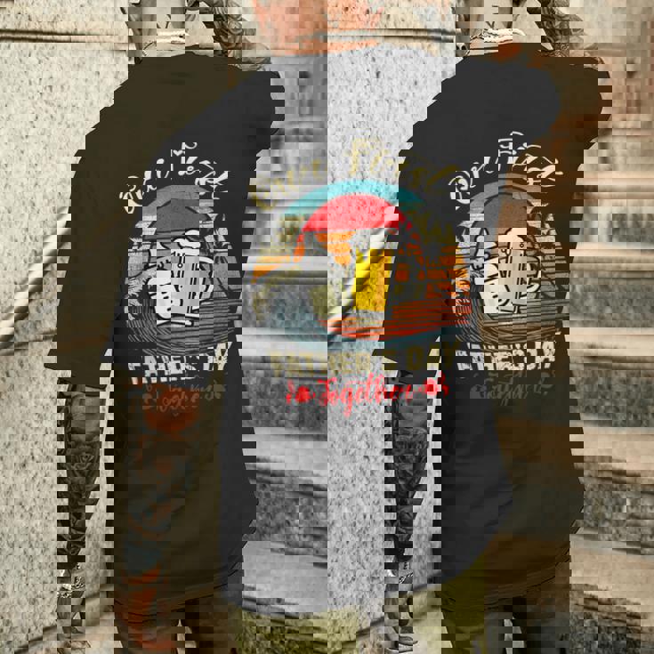 レトロ ヴィンテージ 父の日 初めての父の日 一緒に メンズTシャツ バックプリント 彼への贈り物